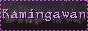 purple text 'kamingawan' over an animated changing starry sky
