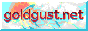 a jellyfish coloured like a fried egg amongst white clouds, text goldgust.net