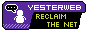 retro pixelart, text yesterweb reclaim the net